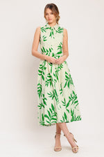 GREEN DAYDREAM WOVEN MIDI DRESS Flying Tomato