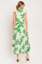 GREEN DAYDREAM WOVEN MIDI DRESS Flying Tomato