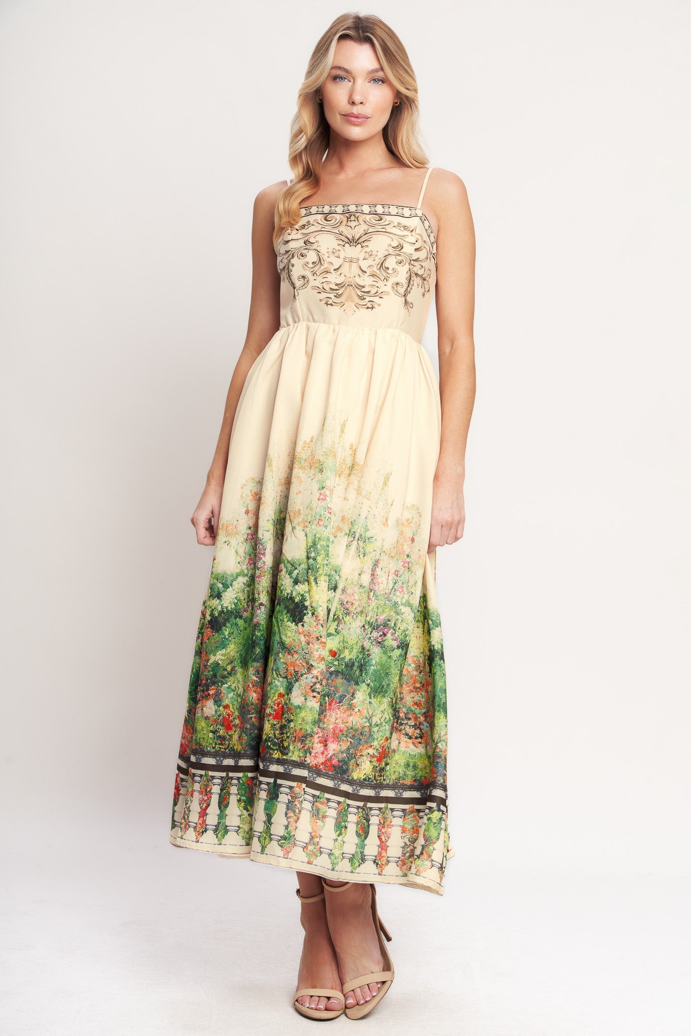 HEIRLOOM BORDER WOVEN MIDI DRESS Flying Tomato