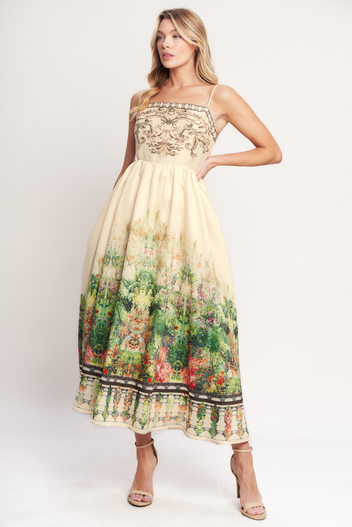 HEIRLOOM BORDER WOVEN MIDI DRESS Flying Tomato