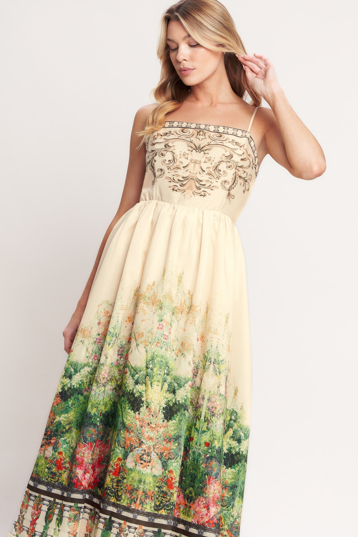 HEIRLOOM BORDER WOVEN MIDI DRESS Flying Tomato