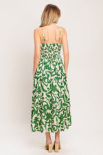 ART NOUVEAU FLORAL WOVEN MIDI DRESS Flying Tomato