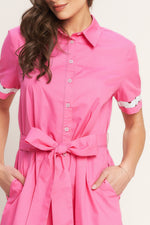 WEEKEND PREPPY LOOK WOVEN MINI DRESS