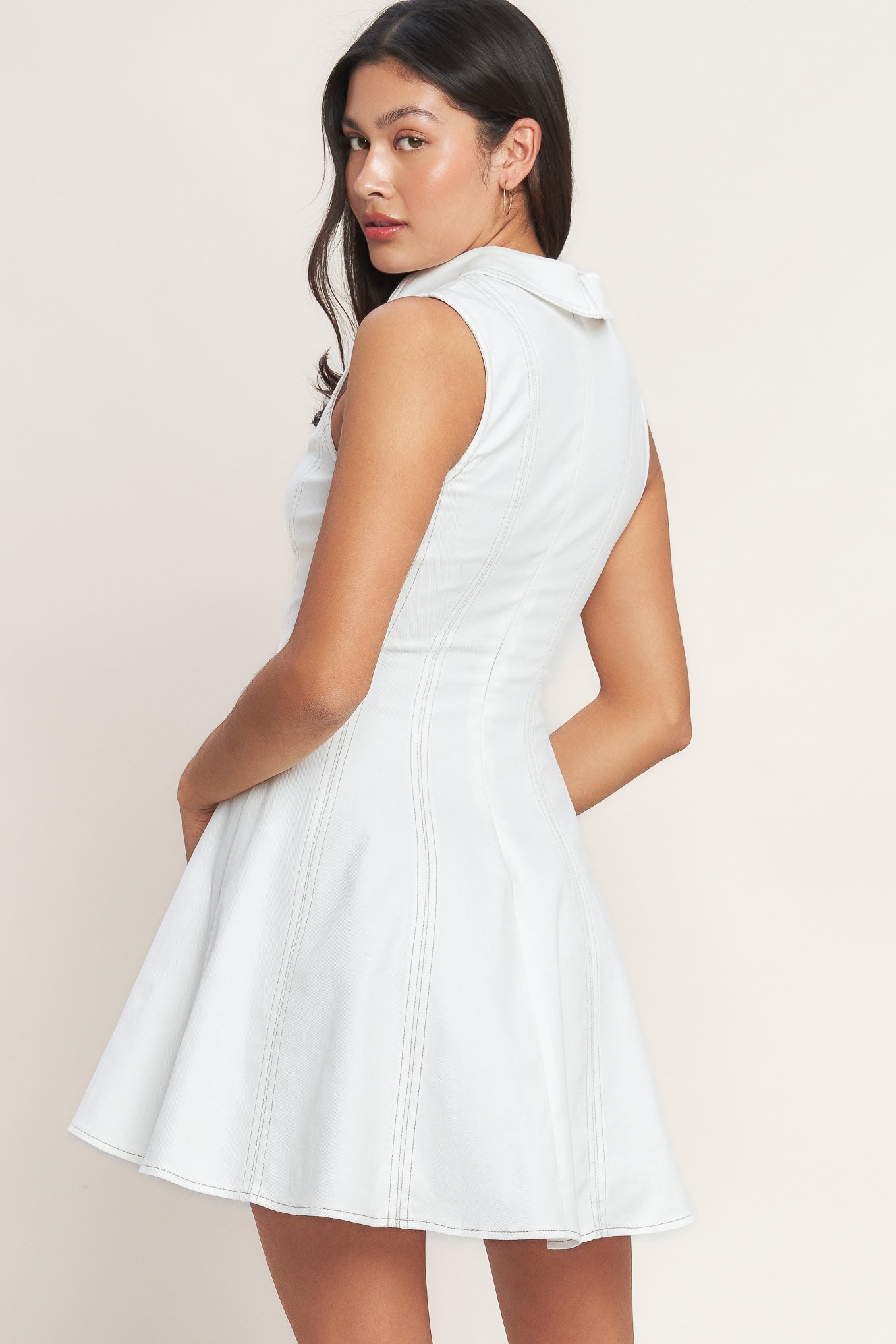 MADE TO IMPRESS WOVEN MINI DRESS