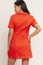 BOLD AND BEAUTIFUL WOVEN MINI DRESS