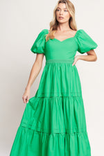 SWEET VERDANT WOVEN MAXI DRESS