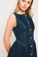 EFFORTLESS POLISH DENIM MIDI DRESS Flying Tomato