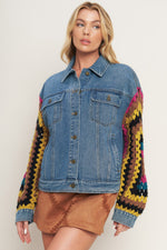 FESTIVAL WEAVE WASHED DENIM JACKET