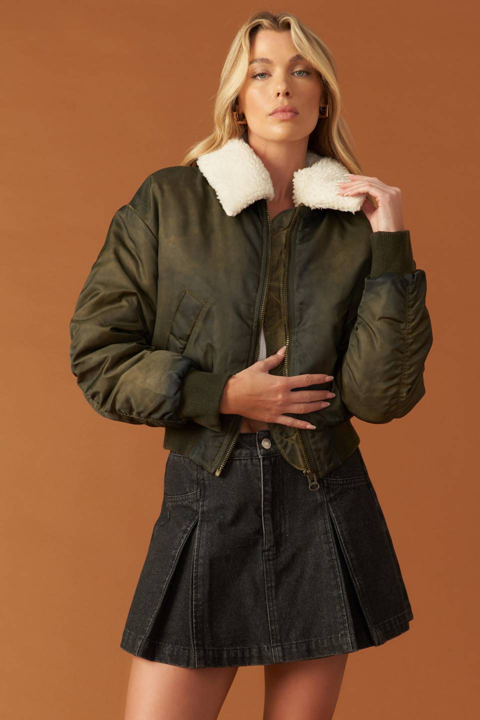 IN A TRANCE WOVEN BOMBER JACKET - By Baano