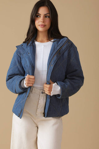 FOR GOOD QUILTED DENIM JACKET - By Baano