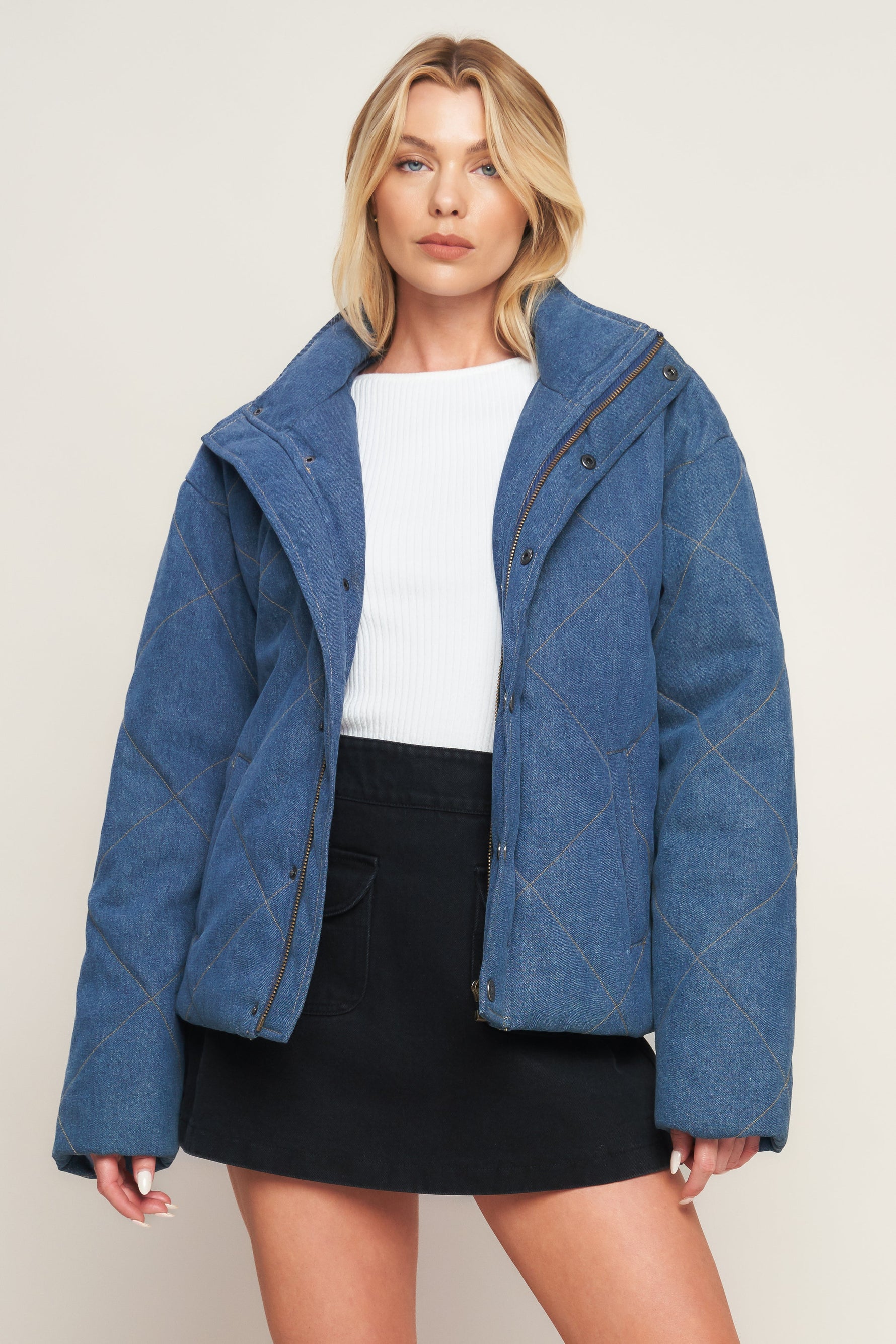 FOR GOOD QUILTED DENIM JACKET Flying Tomato