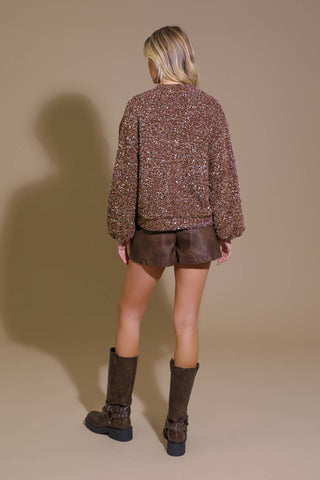 STARLIT PATHWAYS SEQUIN EMBELLISHED CARDIGAN - By Baano