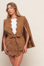 DESERT FLOWER FAUX SUEDE TOP - By Baano