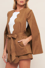 DESERT FLOWER FAUX SUEDE TOP - By Baano