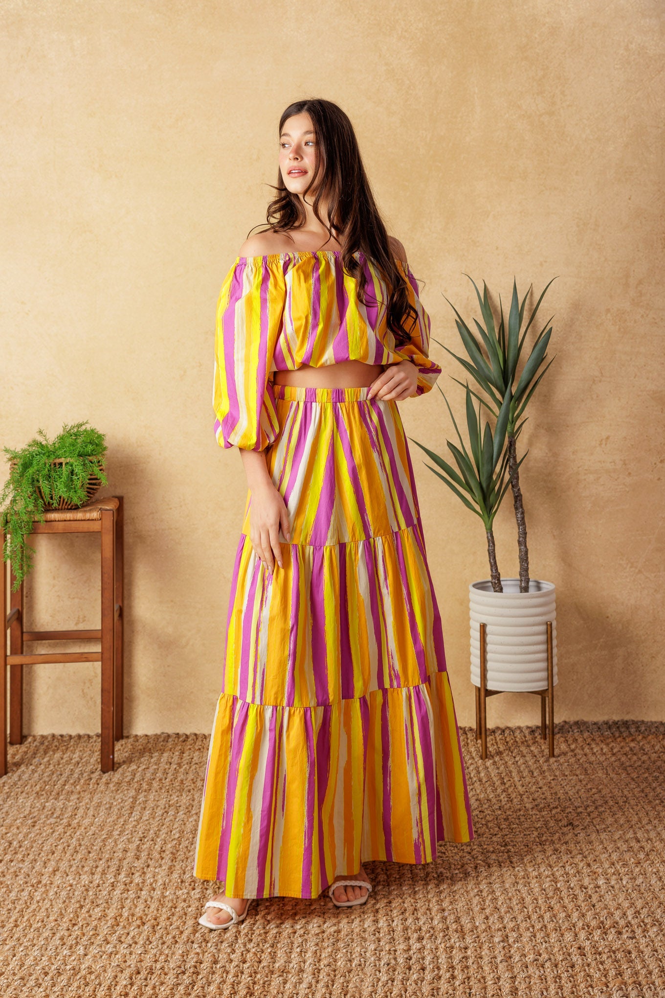 LIGHT UP MY LIFE POPLIN MAXI SKIRT - By Baano