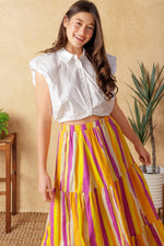 LIGHT UP MY LIFE POPLIN MAXI SKIRT - By Baano