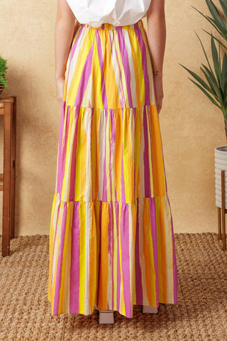 LIGHT UP MY LIFE POPLIN MAXI SKIRT - By Baano