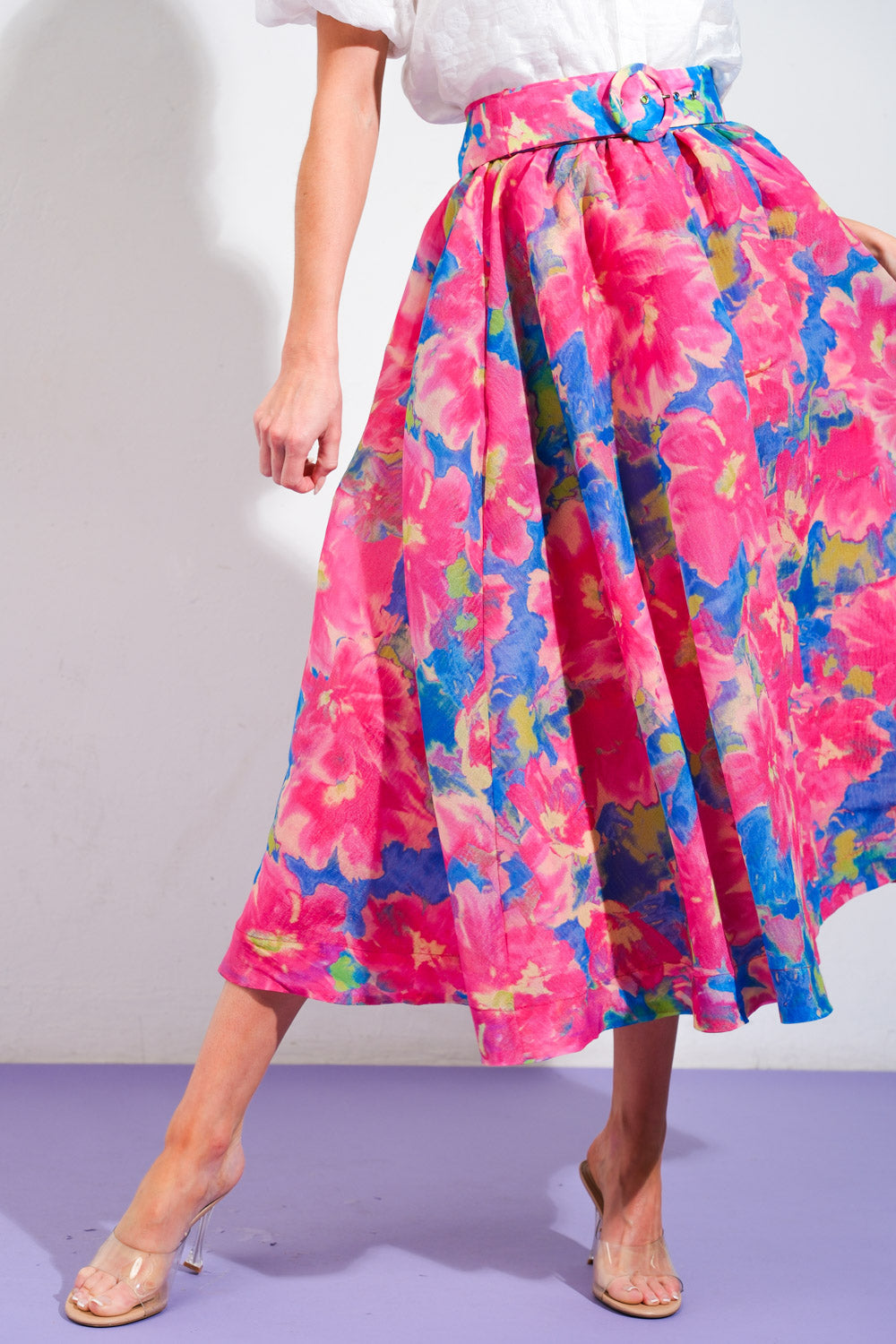 SWEET VISION WOVEN MIDI SKIRT - By Baano