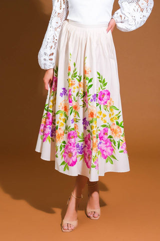 SAGAMORE CREEK LAND WOVEN MIDI SKIRT - By Baano