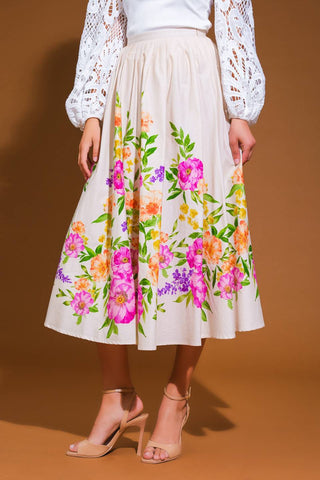 SAGAMORE CREEK LAND WOVEN MIDI SKIRT - By Baano