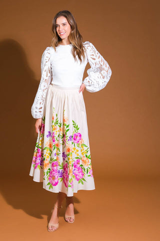 SAGAMORE CREEK LAND WOVEN MIDI SKIRT - By Baano