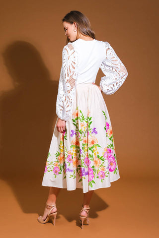 SAGAMORE CREEK LAND WOVEN MIDI SKIRT - By Baano