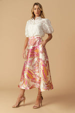 IN THE STILLNESS WOVEN MIDI SKIRT - By Baano