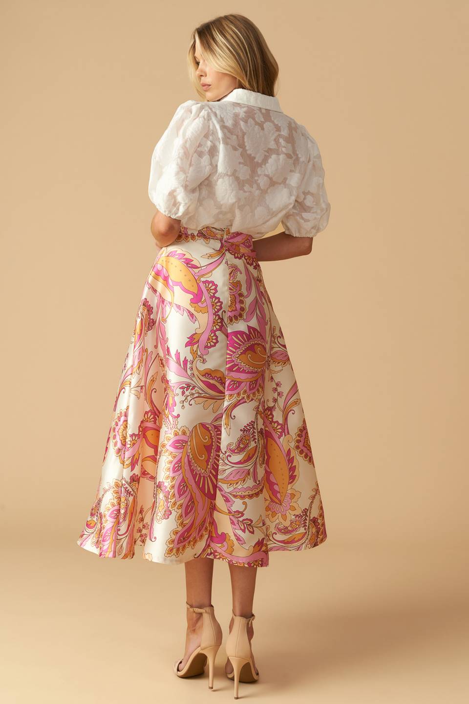 IN THE STILLNESS WOVEN MIDI SKIRT - By Baano