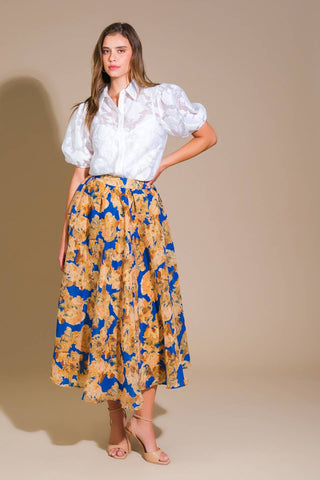 SWEETEST HARMONIES WOVEN FULL SKIRT - By Baano