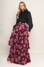 GARDEN ROMANCE WOVEN MAXI SKIRT - By Baano