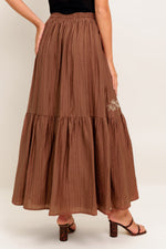 FULL SPEED AHEAD BROWN WOVEN MAXI SKIRT - By Baano