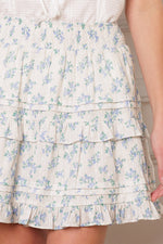 SUNLIT MOMENTS PRINT MINI SKIRT - By Baano