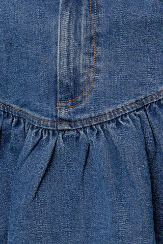 FENICIA INDIGO DENIM MINI SKORT - By Baano