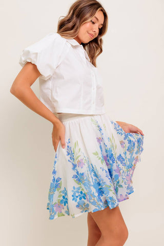 SUNSET SAIL WOVEN MINI FULL SKIRT - By Baano