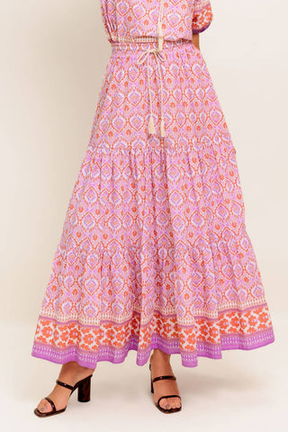 WHISPERING LAVENDER WOVEN MAXI SKIRT - By Baano