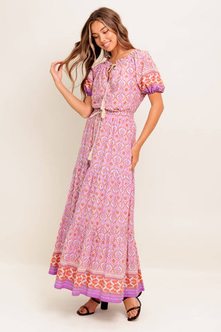 WHISPERING LAVENDER WOVEN MAXI SKIRT - By Baano