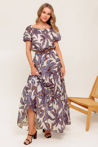 PETAL WALTZ WOVEN MAXI SKIRT - By Baano