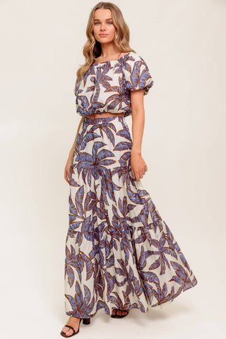 PETAL WALTZ WOVEN MAXI SKIRT - By Baano