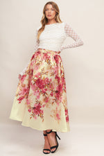 BLOSSOM DREAM BALLERINA WOVEN FULL MIDI SKIRT - By Baano