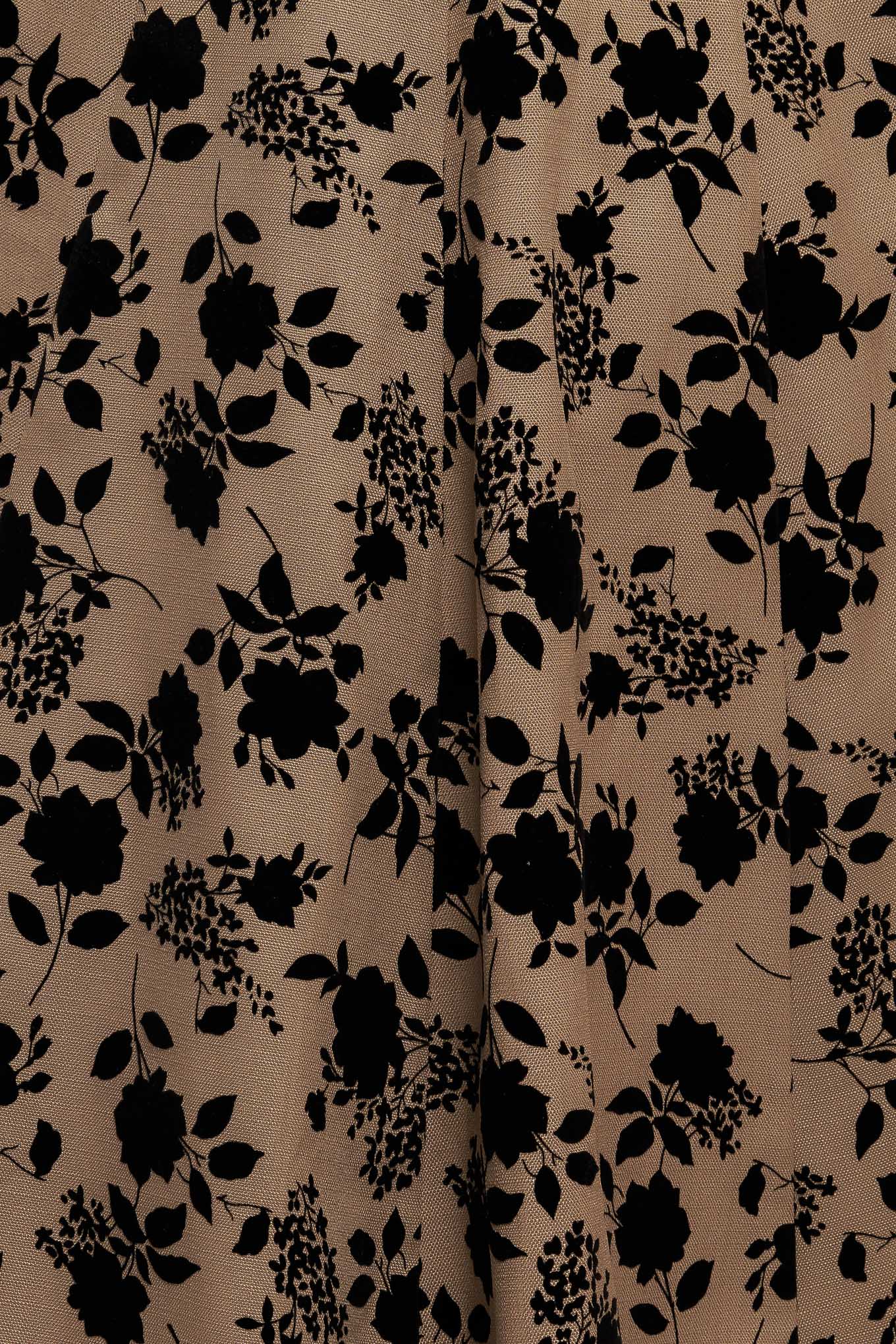 CLASSIC BLOOM LOOK WOVEN FLOCKING CIRCLE SKIRT - By Baano