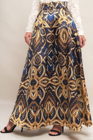 NIGHTFALL DRAPE WOVEN MAXI FULL SKIRT - By Baano