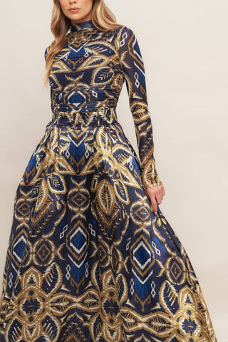 NIGHTFALL DRAPE WOVEN MAXI FULL SKIRT - By Baano