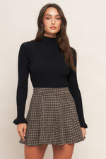 HOUND FLARE TWEED WOVEN SKIRT - By Baano
