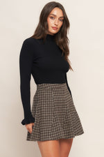 HOUND FLARE TWEED WOVEN SKIRT - By Baano