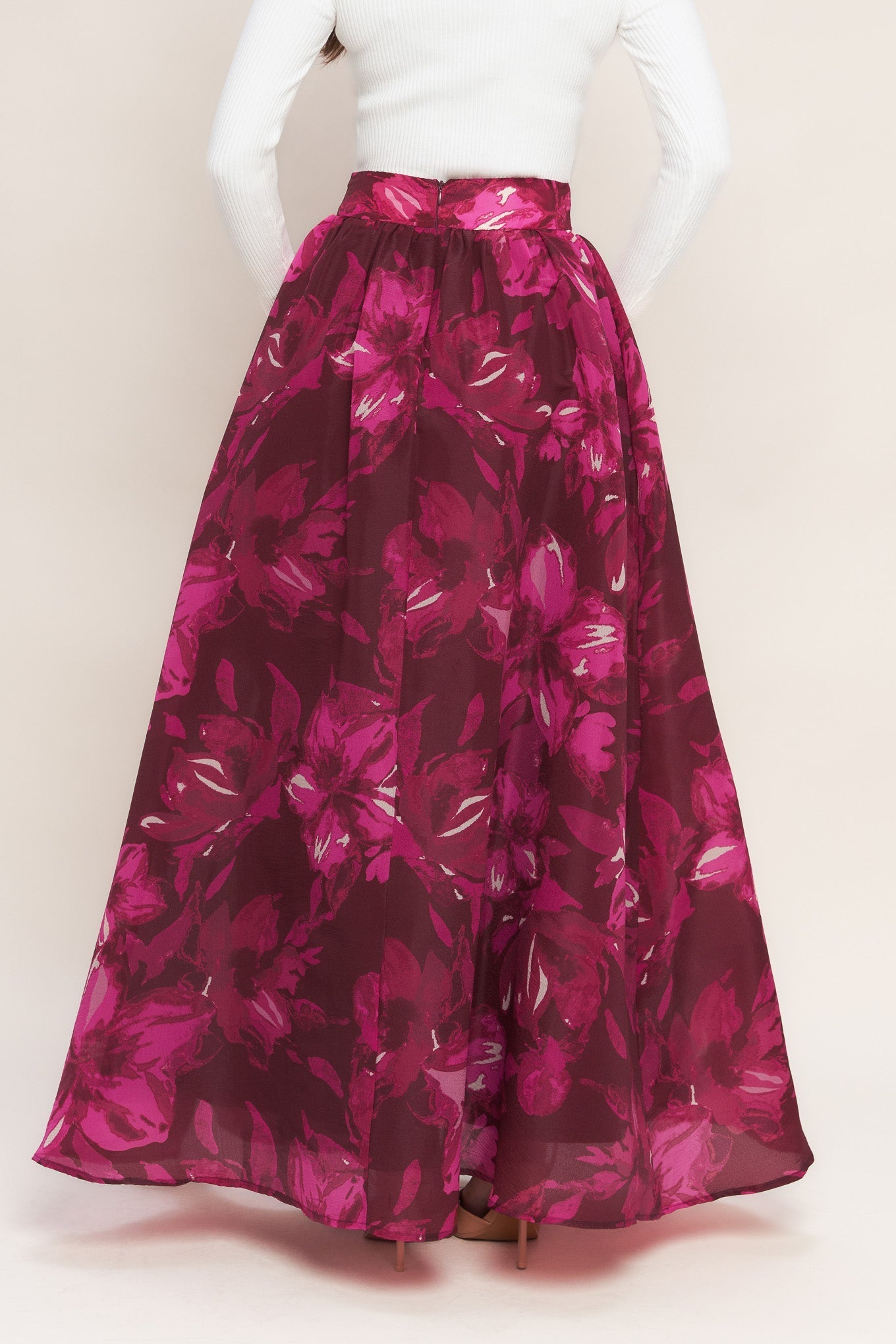 BOUQUET NO.9 WOVEN MAXI FULL SKIRT Flying Tomato
