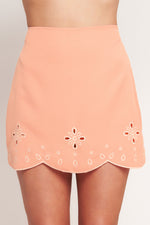 LOVE PEACH WOVEN MINI SKIRT
