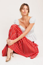 SUNSET STRIPE WOVEN MAXI SKIRT