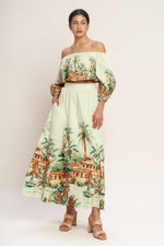 ISLAND TIME ONLY WOVEN MIDI FULL SKIRT Flying Tomato