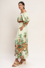 ISLAND TIME ONLY WOVEN MIDI FULL SKIRT Flying Tomato