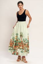 ISLAND TIME ONLY WOVEN MIDI FULL SKIRT Flying Tomato